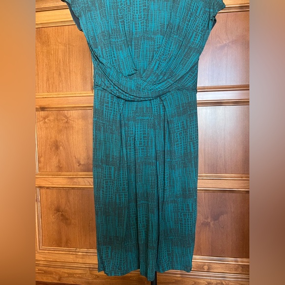 MaxMara Dress Cap Sleeves Emerald Green Size 12 - Picture 4 of 16